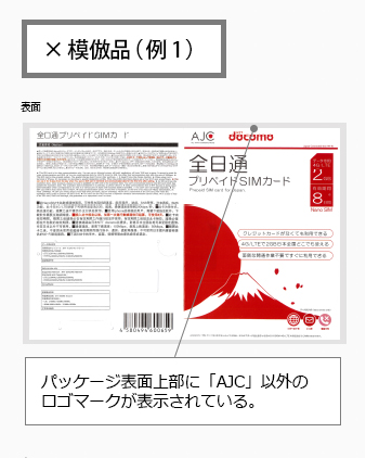 全日通プリペイドSIMカードの中国での模倣品です。