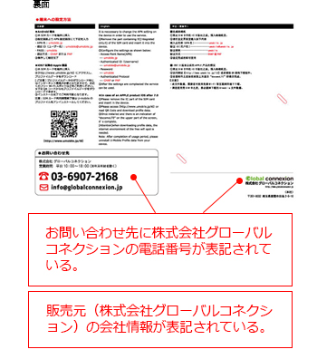 全日通プリペイドSIMカードの正規品です